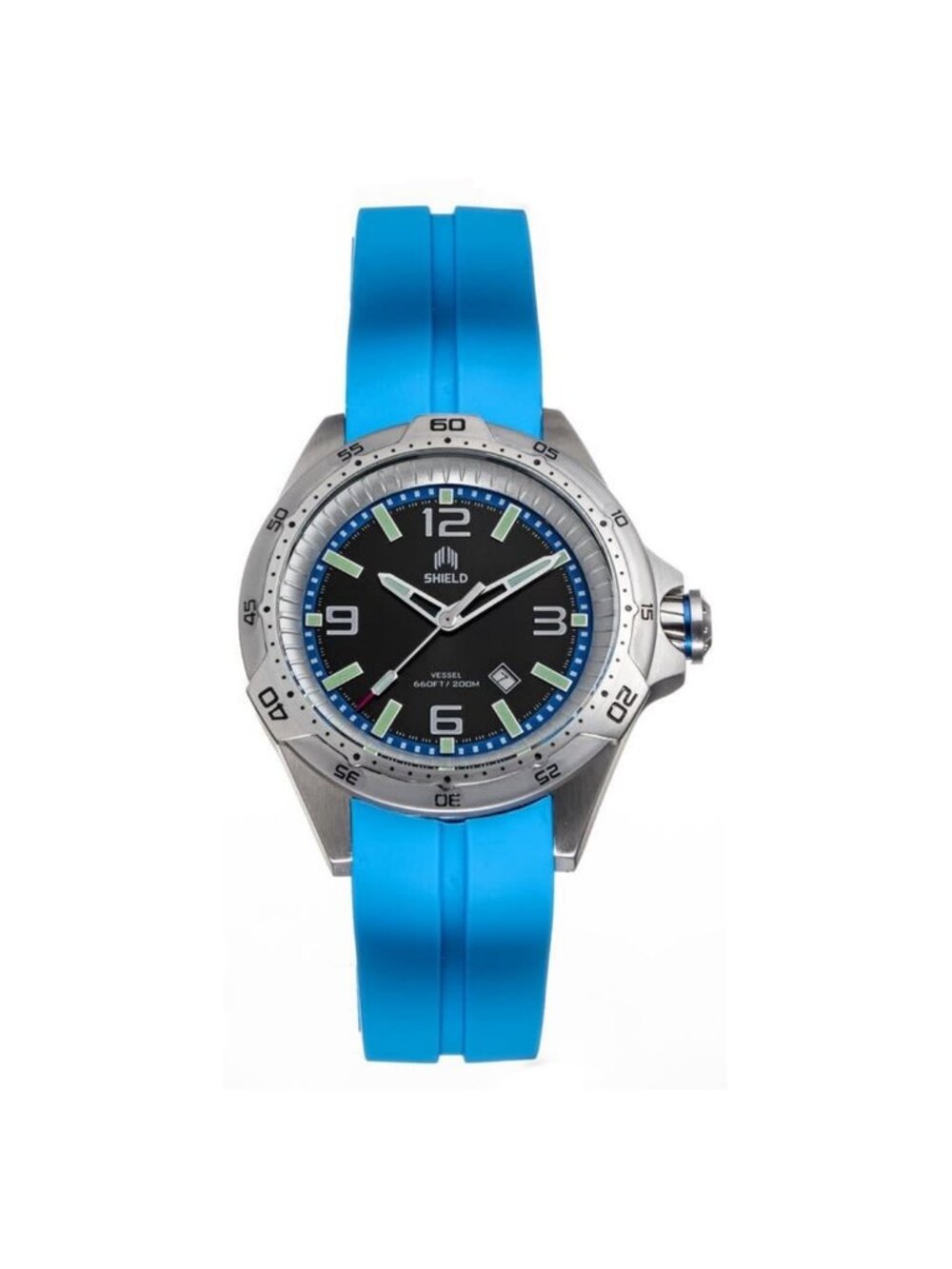 NWT Shield Vessel Black Dial Men's Watch